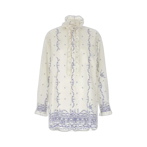 Philosophy Di Lorenzo Serafini Floral-Printed Ruffled Shirt Dress