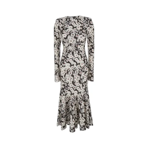Philosophy Di Lorenzo Serafini Flower Printed Crewneck Midi Dress