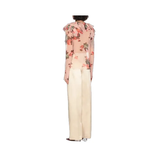 Philosophy Di Lorenzo Serafini Tulle Flower Printed Blouse