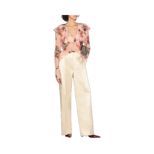Philosophy Di Lorenzo Serafini Tulle Flower Printed Blouse