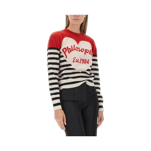 Philosophy Di Lorenzo Serafini Striped Crewneck Jumper