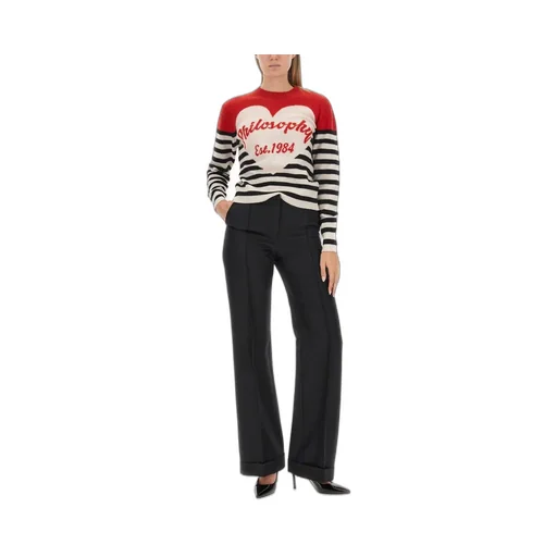 Philosophy Di Lorenzo Serafini Striped Crewneck Jumper