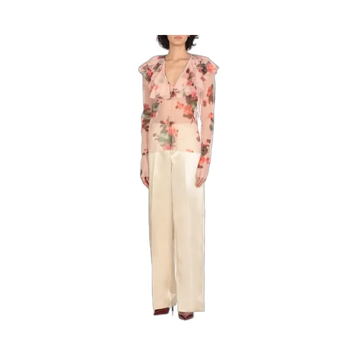 Philosophy Di Lorenzo Serafini Tulle Flower Printed Blouse