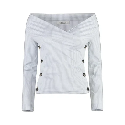 Philosophy Di Lorenzo Serafini Pinstriped Blouse