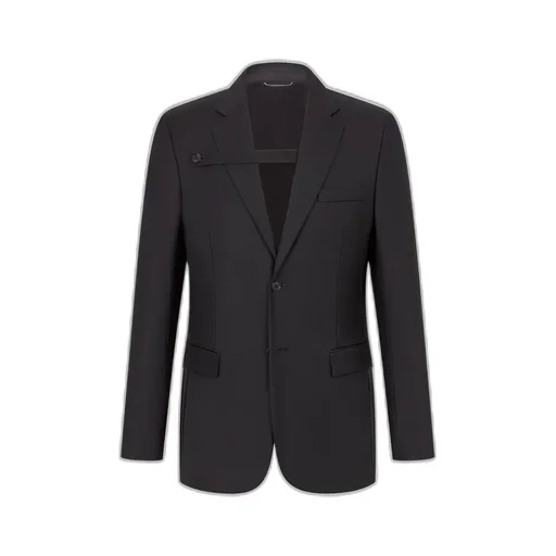 Jacket With Buttoned Strap
