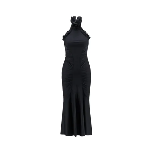 Philosophy Di Lorenzo Serafini 3D Floral Ruffled Flared Dress
