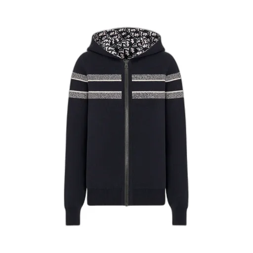 Reversible Zipped Cardigan With Hood