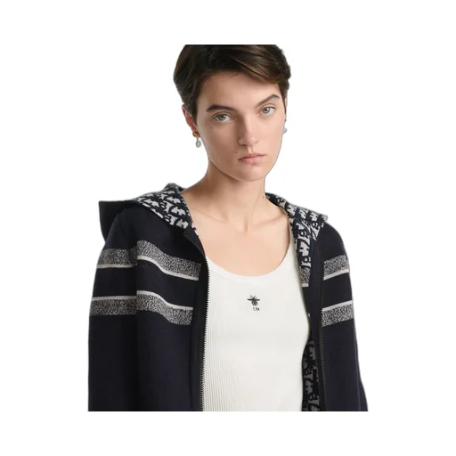 Reversible Zipped Cardigan With Hood