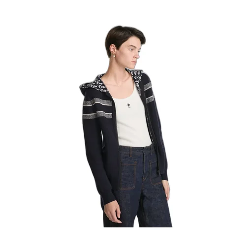Reversible Zipped Cardigan With Hood