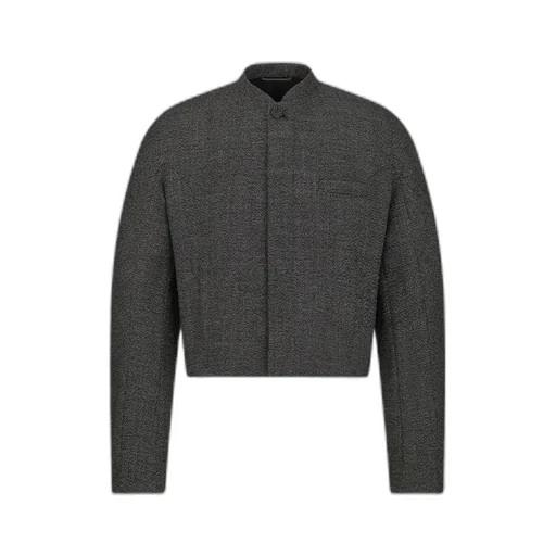 Cropped Jacket With Bomber Collar