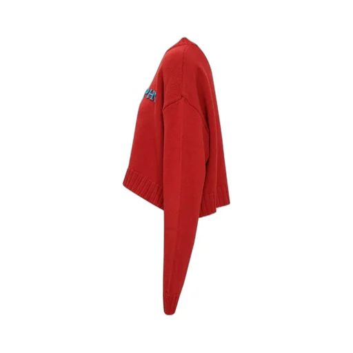 Philosophy Di Lorenzo Serafini Logo Embroidered Cropped Sweater