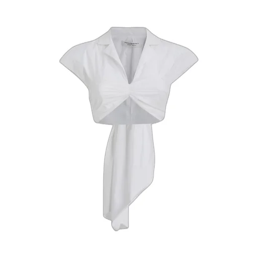 Philosophy Di Lorenzo Serafini Tie Fastened Cropped Blouse