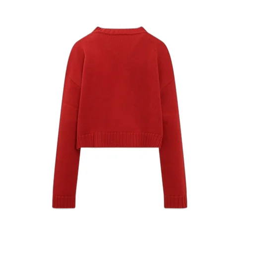 Philosophy Di Lorenzo Serafini Logo Embroidered Cropped Sweater