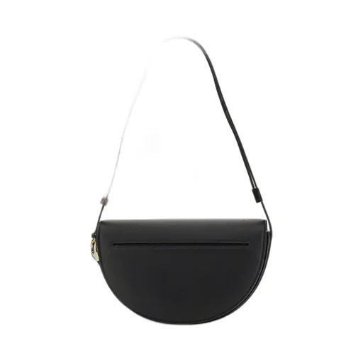 Patou Logo Print Fold-Over Top Shoulder Bag