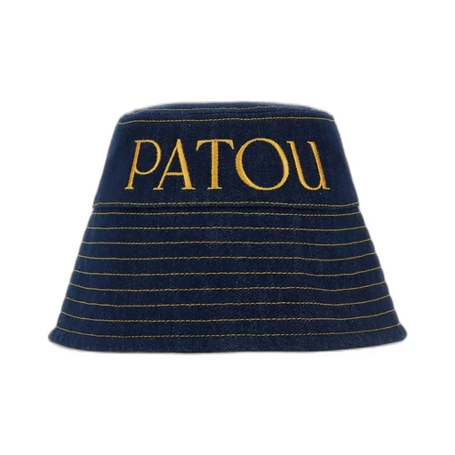 Patou Logo-Embroidered Denim Bucket Hat