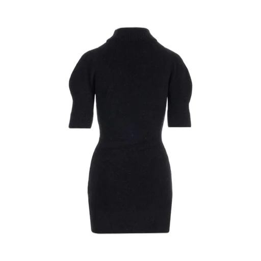 Patou Cut Out Detailed Roll Neck Mini Dress
