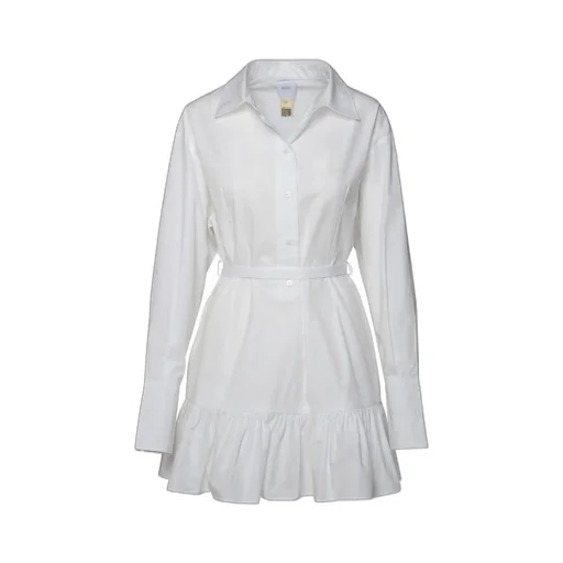 Patou Long-Sleeved Ruffled Mini Shirtdress