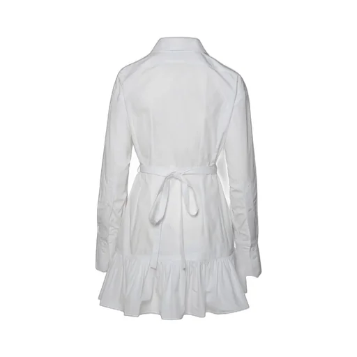 Patou Long-Sleeved Ruffled Mini Shirtdress