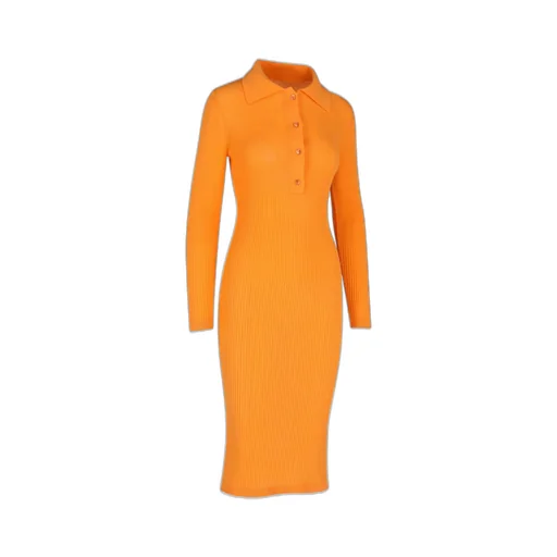 Patou Buttoned Stretch Midi Dress
