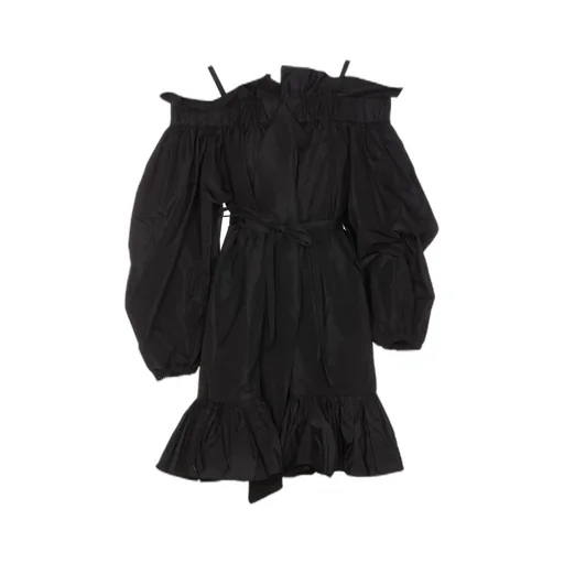 Patou Volume Ruffled Cold-Shoulder Mini Dress