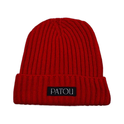 Patou Logo Patch Turn-Up Brim Beanie