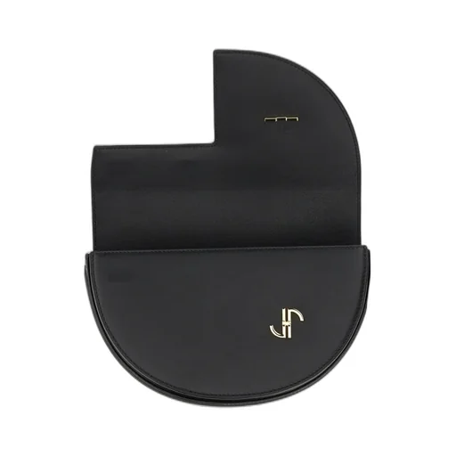 Patou Logo Print Fold-Over Top Shoulder Bag