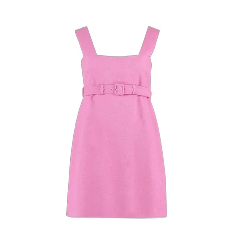 Patou Corsage Sleeveless Belted Mini Dress