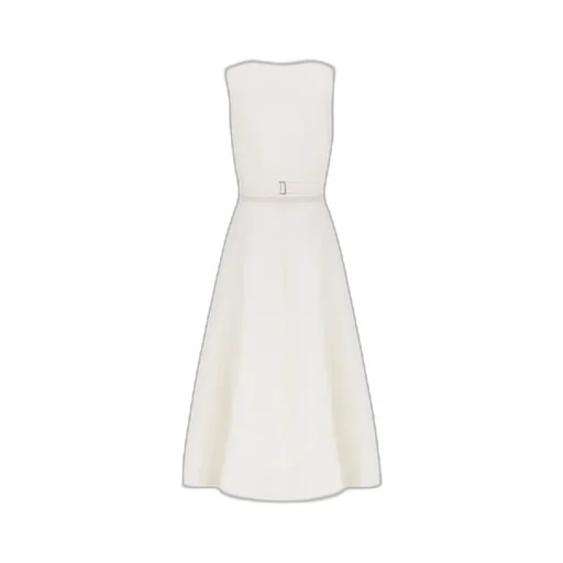 Mid-Length Flared Dress With Belt