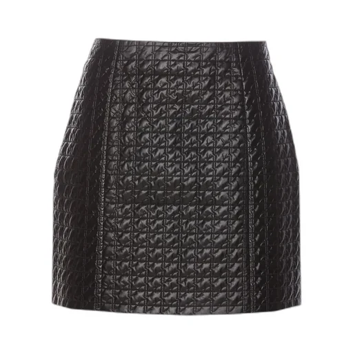Patou High Waist Quilted Shell Mini Skirt