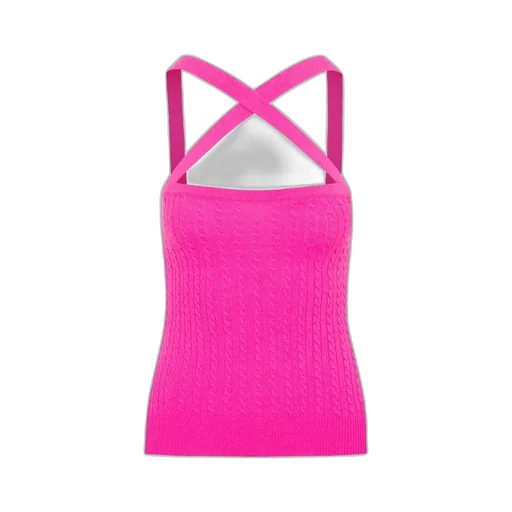 Patou Cross-Strap Cable Knitted Top