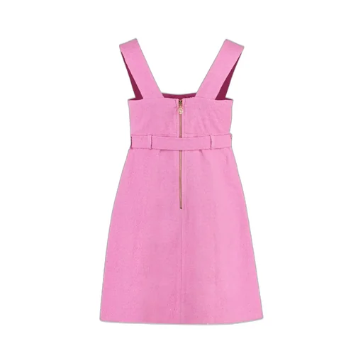 Patou Corsage Sleeveless Belted Mini Dress