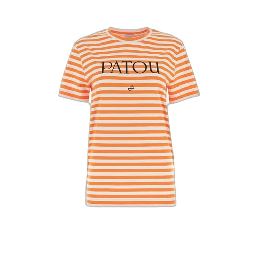 Patou Logo-Printed Striped Crewneck T-Shirt