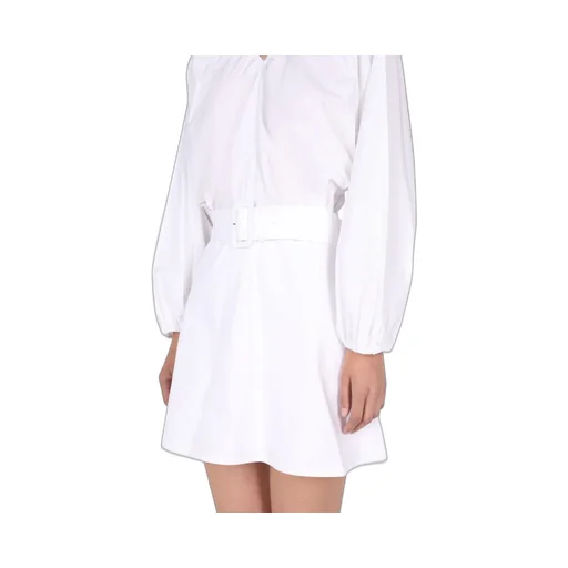 Patou Balloon-Sleeved Belted Mini Dress