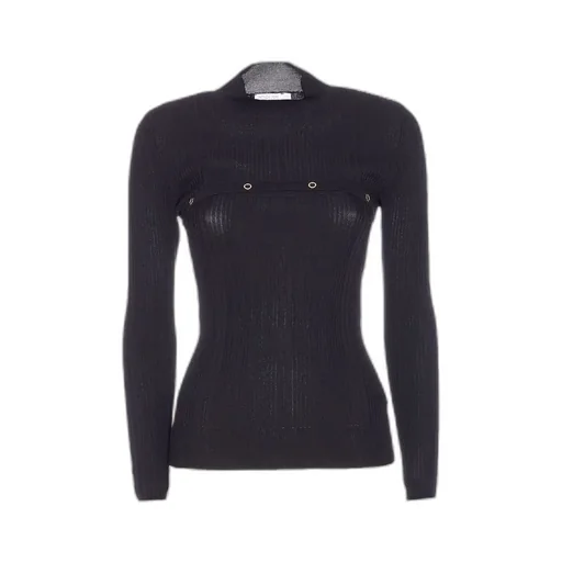 Patrizia Pepe Button-Detail High-Neck Knitwear