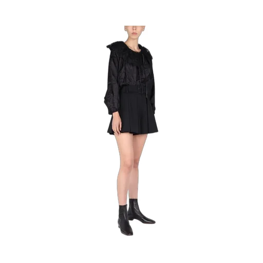Patou Laced Detail Tie-Neck Blouse