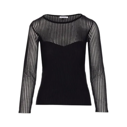 Patrizia Pepe Sheer Striped Knitwear