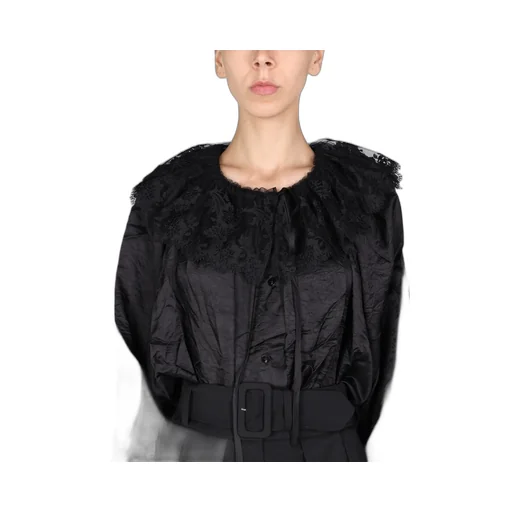 Patou Laced Detail Tie-Neck Blouse