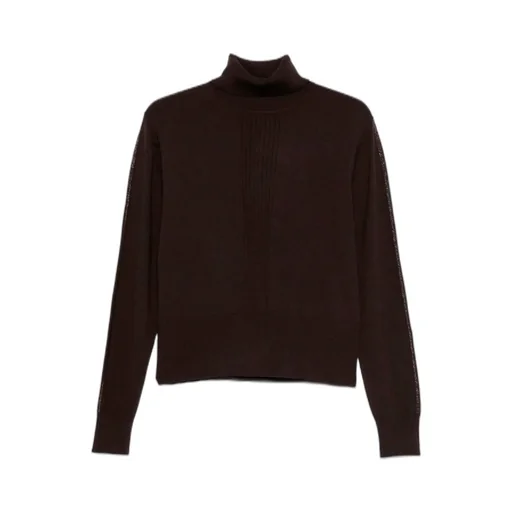 Patrizia Pepe Ribbed Turtleneck Knitwear