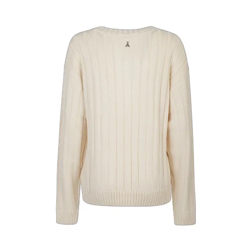 Patrizia Pepe Ribbed V-Neck Knitwear