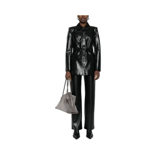 Patrizia Pepe Belted Faux Leather Coat