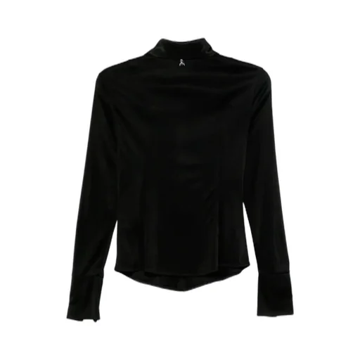 Patrizia Pepe Satin Button-Up Top