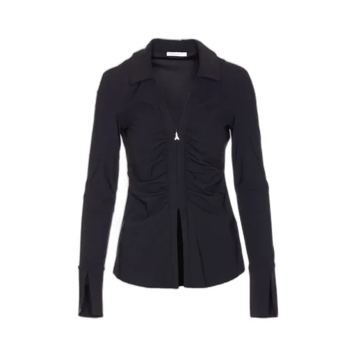 Patrizia Pepe Zip-Closure V-Neck Top