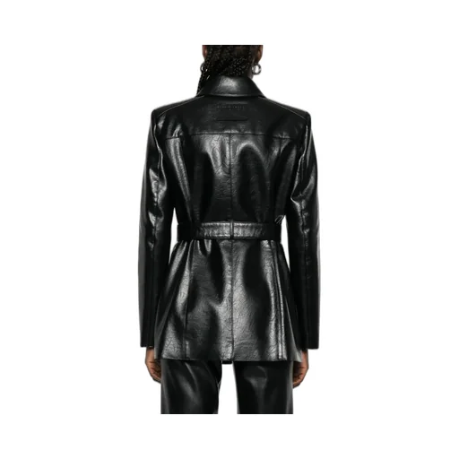Patrizia Pepe Belted Faux Leather Coat