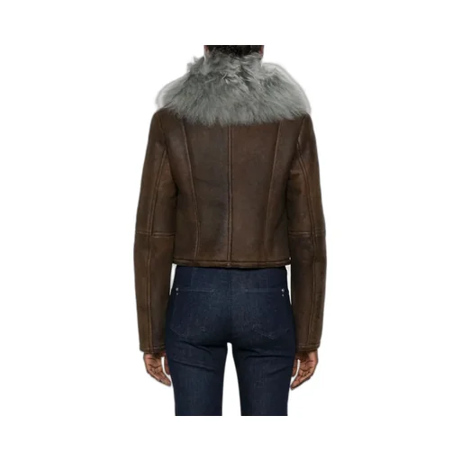 Patrizia Pepe Shearling Collar Jacket