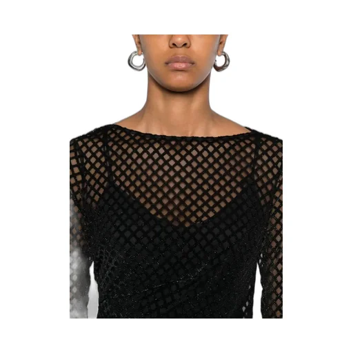 Patrizia Pepe Mesh Overlay Dress