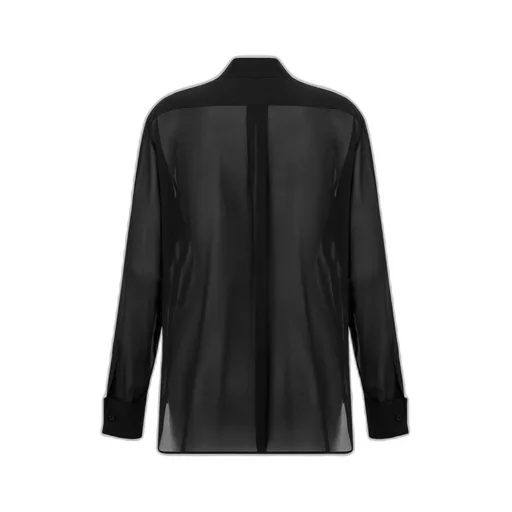Blouse With Ruffled Neckline