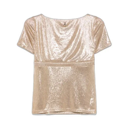 Patrizia Pepe Shimmer Scoop Neck Top