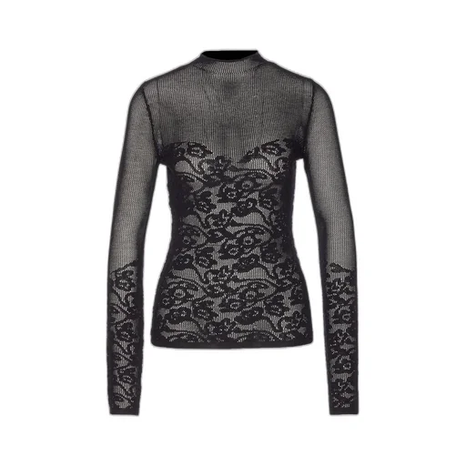 Patrizia Pepe Embroidered Mesh Knitwear