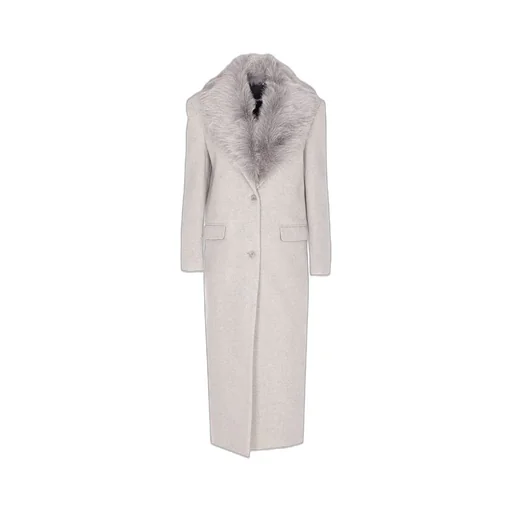 Patrizia Pepe Faux Fur Trimmed Coat