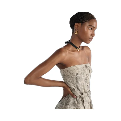 Mid-Length Belted Bustier Dress